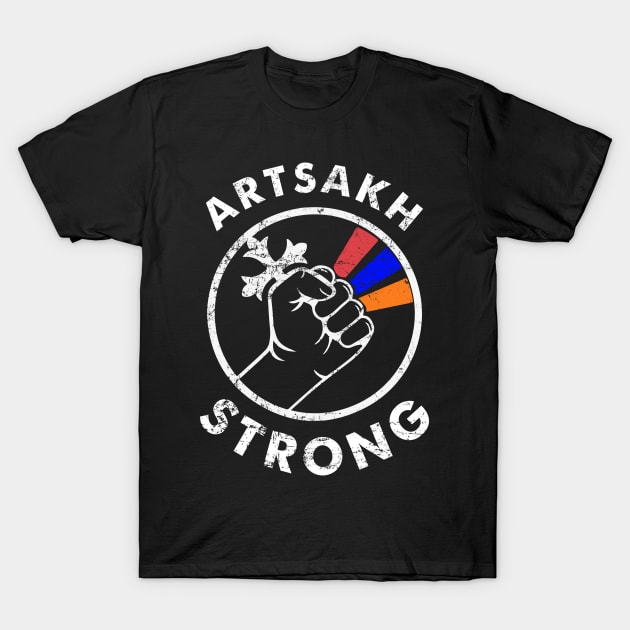 Distressed Artsakh Strong Artsakh is Armenia - Armenian Flag T-Shirt by kikiao